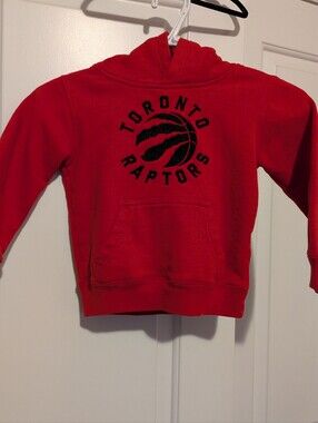 NBA Toronto Raptors Red Kids Hoodie with Black Logo